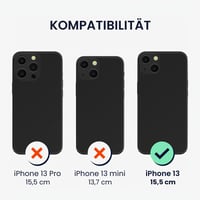 Silikónový kryt kwmobile TPU pre Apple iPhone 13 - Tenký flexibilný ochranný kryt s podporou bezdrôtového nabíjania - Tmavomodrý 6