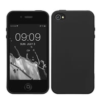 Silikónový kryt kwmobile TPU pre Apple iPhone 4 / 4S - Flexibilné ochranné puzdro odolné voči nárazom - čierne 1