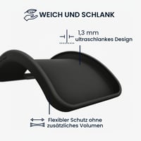 Husă kwmobile din silicon TPU pentru Apple iPhone SE (1. gen 2016) / iPhone 5 / iPhone 5S - Husă de protecție flexibilă, rezistentă la șocuri - Negru mat 7