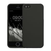Husă kwmobile din silicon TPU pentru Apple iPhone SE (1. gen 2016) / iPhone 5 / iPhone 5S - Husă de protecție flexibilă, rezistentă la șocuri - Negru mat 6
