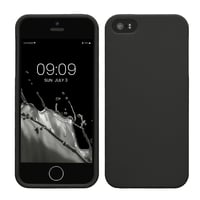 Husă kwmobile din silicon TPU pentru Apple iPhone SE (1. gen 2016) / iPhone 5 / iPhone 5S - Husă de protecție flexibilă, rezistentă la șocuri - Negru mat 1