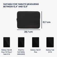 Husă universală din neopren kwmobile pentru tabletă de 12,4"-12,9" - Husă de protecție - Negru 6