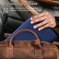 Husă universală tabletă kwmobile pentru tablete de 9,7"-11" - Husă de protecție din neopren, culoare albastru închis 5