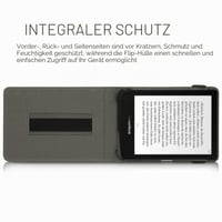 Obal kwmobile pre čítačku e-kníh Pocketbook Touch Lux 4/5/Touch HD 3/Color (2020)/Vivlio Lux 5 – Flipové puzdro zo syntetickej kože so stojanom – ružovo-zlaté 4