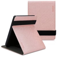 Obal kwmobile pre čítačku e-kníh Pocketbook Touch Lux 4/5/Touch HD 3/Color (2020)/Vivlio Lux 5 – Flipové puzdro zo syntetickej kože so stojanom – ružovo-zlaté 5