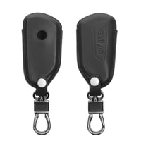 Husă cheie auto kwmobile pentru VW Golf 8 cu 3 butoane - carcasă de protecție din piele naturală - gri închis 1