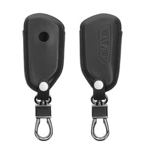 Husă cheie auto kwmobile pentru VW Golf 8 cu 3 butoane - carcasă de protecție din piele naturală - gri închis
