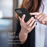 kwmobile Silikónový TPU kryt pre Xiaomi 11 Lite (5G) NE / Mi 11 Lite (5G) – Nárazuvzdorný ochranný obal s podporou bezdrôtového nabíjania – Čierny 4