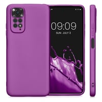 Silikónový kryt kwmobile na Xiaomi Redmi Note 11 / Note 11S – Mäkký ochranný obal s metalickým leskom – Metalická fialová 5