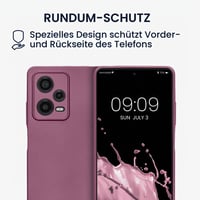 Silikónový kryt kwmobile na Xiaomi Redmi Note 12 Pro 5G - Metalicky lesklý ochranný obal - Metalická levanduľová 5