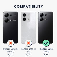 Silikónové puzdro kwmobile na Xiaomi Redmi Note 13 4G – Mäkký TPU ochranný kryt – Kovovomodrý trblietavý povrch 6