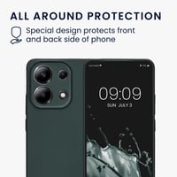 Silikónové puzdro kwmobile na Xiaomi Redmi Note 13 4G – Mäkký TPU ochranný kryt – Kovovomodrý trblietavý povrch 5