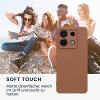 Husă din silicon kwmobile pentru Xiaomi Redmi Note 13 Pro 5G / Poco X6 5G - Protecție moale - Maro Mocca 4
