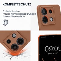 Husă din silicon kwmobile pentru Xiaomi Redmi Note 13 Pro 5G / Poco X6 5G - Protecție moale - Maro Mocca 3