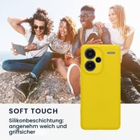 Silikónový kryt kwmobile na Xiaomi Redmi Note 13 Pro+ 5G – Mäkký ochranný obal na Xiaomi Redmi Note 13 Pro Plus 5G – Žiarivo žltý 4
