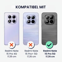 Husă din silicon kwmobile pentru Xiaomi Redmi Note 15 Pro 5G - Husă de protecție moale cu aspect metalic - Albastru caraibian metalizat 6