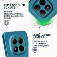 Husă din silicon kwmobile pentru Xiaomi Redmi Note 15 Pro 5G - Husă de protecție moale cu aspect metalic - Albastru caraibian metalizat 3