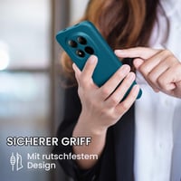 Husă din silicon kwmobile pentru Xiaomi Redmi Note 15 Pro 5G - Husă de protecție moale cu aspect metalic - Albastru caraibian metalizat 4