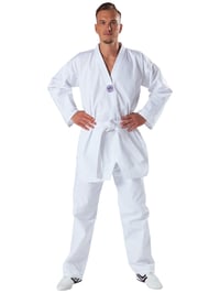 Costum de Taekwondo Kwon Song pentru copii și adulți – Alb, 180 cm – Uniformă unisex pentru arte marțiale 1