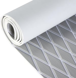 KXKZREN EVA hab csónak padló 6mm öntapadós szürke gyémánt mintás 238x111cm
