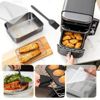 KXVXXV Malá zapekacia misa do teplovzdušnej fritézy 20x15x5 cm, nerezový plech na pečenie do teplovzdušnej rúry 7