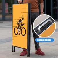 kyaoayo Fém Plakáttartó Állvány Kétoldalas Hirdetési Tábla Utcai Kiálló 2