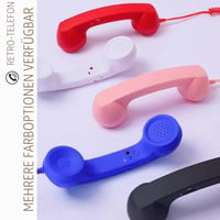 Căști Retro Kyduu pentru Telefon Mobil, cu Conector USB-C, Buton de Răspuns, compatibile cu Android și iPhone 15, Roșu 6