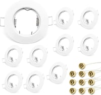 KYOTECH GU10 Beépíthető Spotlámpa Keret Szett 10db Fehér Kerek 1