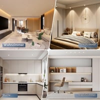 KYOTECH GU10 Ugradbena reflektorska svjetiljka set 4 komada bijela IP44 vodootporna 230V okrugla stropna svjetiljka promjer otvora 68 mm s grlom GU10 za LED ili halogenu žarulju 7