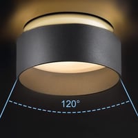 KYOTECH Indirekt Mennyezeti Spotlámpa LED 5W Meleg Fehér 3000K 400LM Fekete 2
