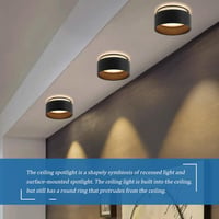 KYOTECH Indirekt Mennyezeti Spotlámpa LED 5W Meleg Fehér 3000K 400LM Fekete 5
