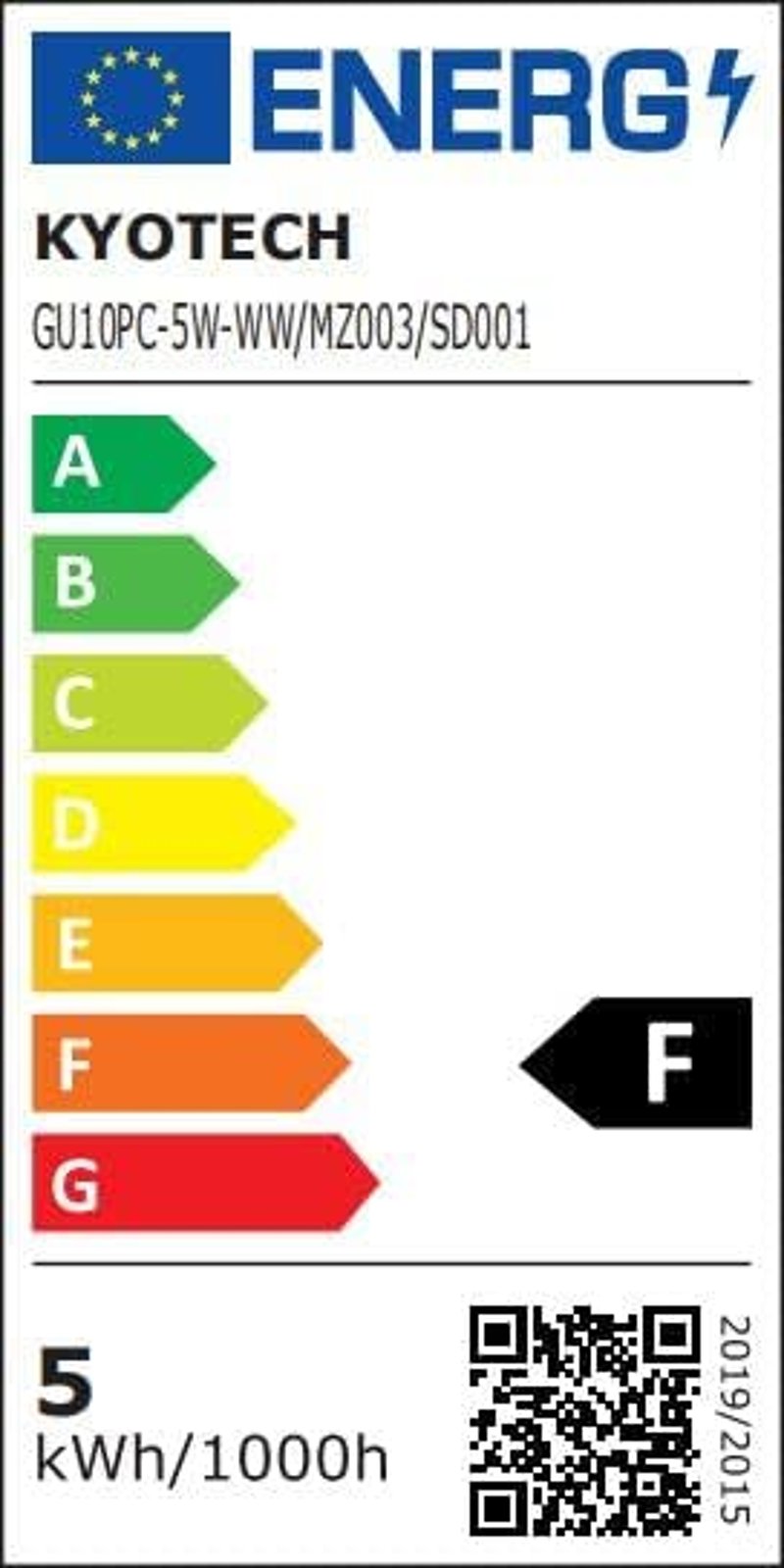 KYOTECH LED Beépíthető Mennyezeti Lámpa Forgatható 80mm Meleg Fehér 3000K