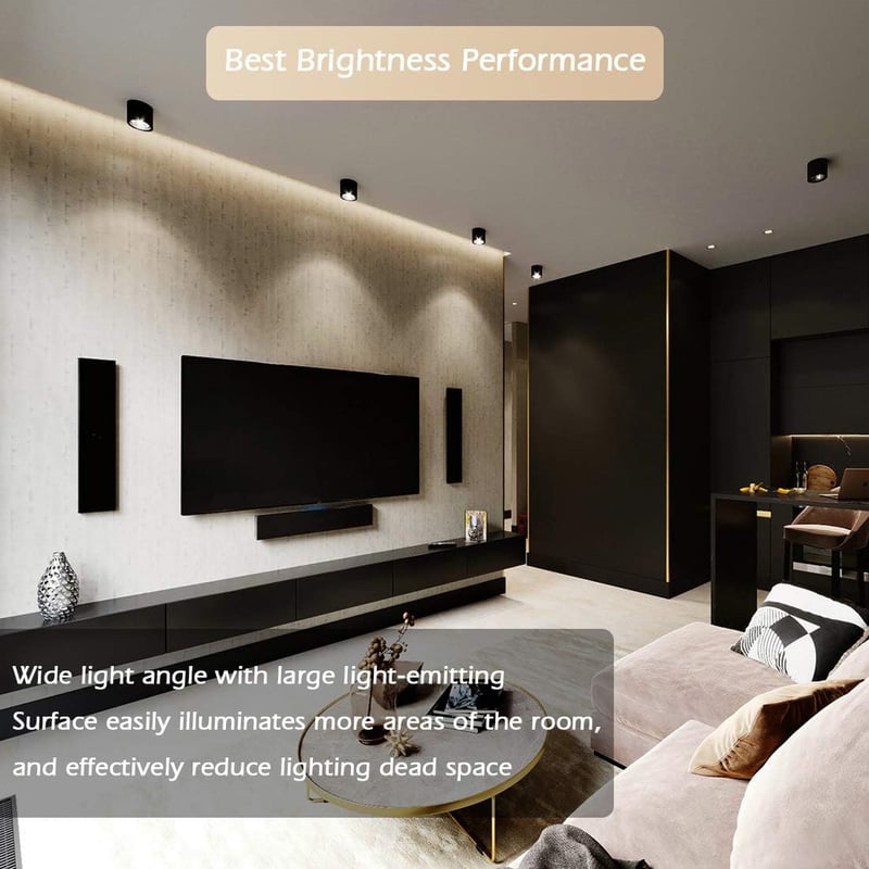 KYOTECH LED beépíthető spot fekete 230V GX53 6W meleg fehér 3000K