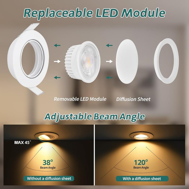 KYOTECH LED beépíthető spotlámpa dimmelhető 5W 550lm fürdőszoba IP44