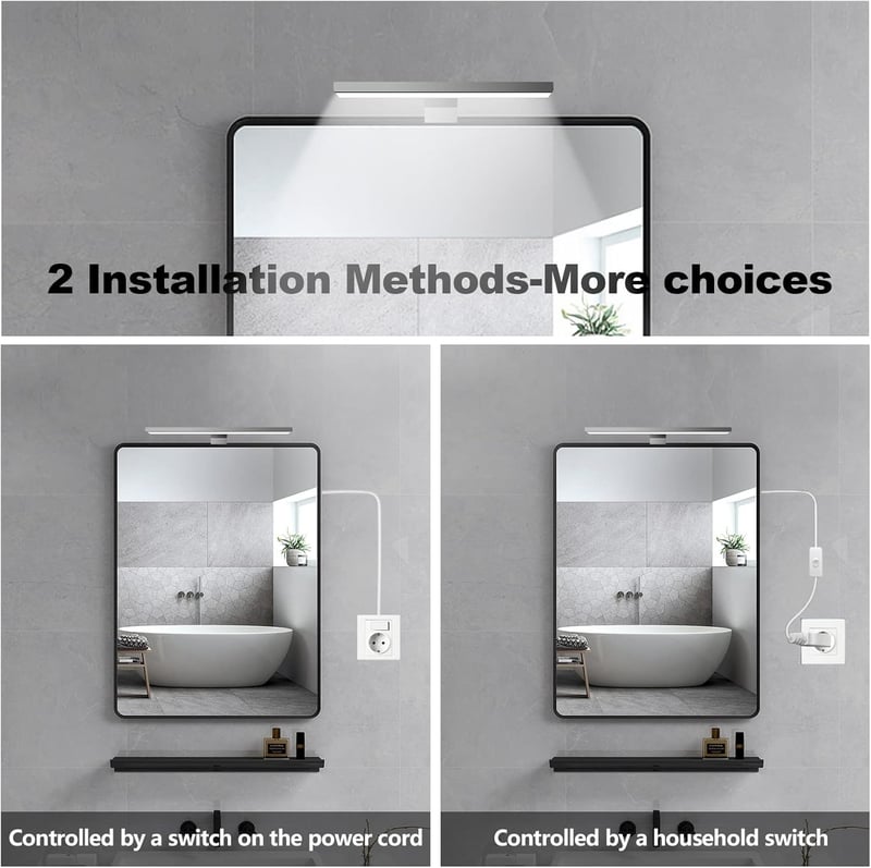 KYOTECH LED fürdőszobai tükör lámpa 10W dimmelhető távirányítóval IP44