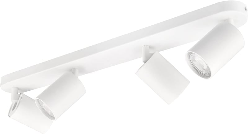 Plafonieră LED KYOTECH cu 4 spoturi GU10 rotative și reglabile, alb mat, fără becuri, pentru dormitor și sufragerie