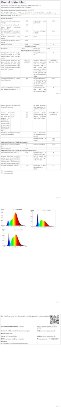 KYOTECH LED süllyesztett spot 230V dimmelhető 5W IP65 65-75 mm 2700K meleg fehér nikkel szett 6 db nem forgatható 10