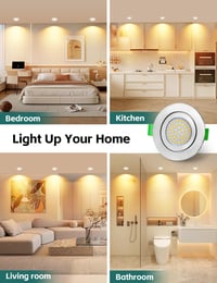 KYOTECH LED süllyesztett spot 230V dimmelhető 5W IP65 65-75 mm 2700K meleg fehér nikkel szett 6 db nem forgatható 8