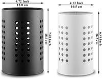 Kyraton Konyhai Eszköztartó Szett, 2 db Rozsdamentes Acél Evőeszköz Rendszerező, Fekete-Fehér Spatula Tároló, Konyhai Dekoráció 2