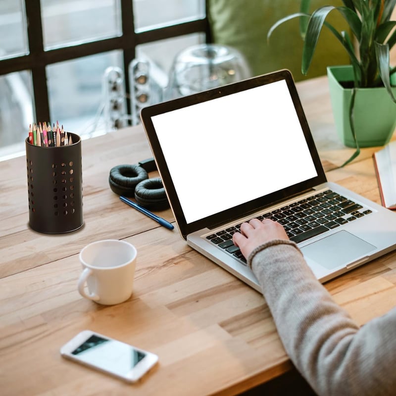 Kyraton Konyhai Eszköztartó Szett, 2 db Rozsdamentes Acél Evőeszköz Rendszerező, Fekete-Fehér Spatula Tároló, Konyhai Dekoráció