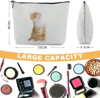 Kytpyi Macskás Kozmetikai Táska Linen Cotton Nőknek Utazáshoz 2