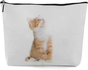 Kytpyi Macskás Kozmetikai Táska Linen Cotton Nőknek Utazáshoz