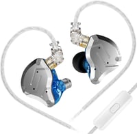KZ ZS10 Pro Fülhallgató - 5 Meghajtós Hibrid In-Ear Monitor, 4BA+1DD, Cserélhető 2-Pin Kábel, Kék, Mikrofonos, 40kHz Frekvencia, Zajszigetel 1