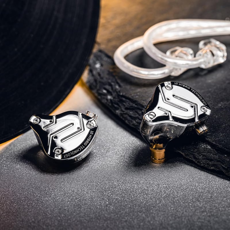 KZ ZS10 Pro Fülhallgató - 5 Meghajtós In-Ear Monitor (4BA+1DD), Leválasztható Kábel, Rozsdamentes Acél Ház, Fekete