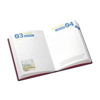 Školský diár L'ÉTUDIANT COLLEGE 2026-2027 – s prešívanou obálkou, 15x21 cm, denný, tmavomodrý 3