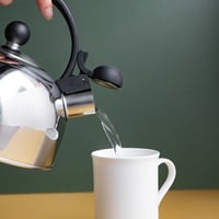 La Cafetière nerezová pískajúca rýchlovarná kanvica 1,3 litra, na indukčný aj plynový sporák, strieborná 3