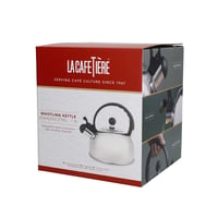 La Cafetière nerezová pískajúca rýchlovarná kanvica 1,3 litra, na indukčný aj plynový sporák, strieborná 2