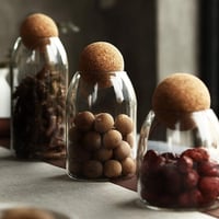 La Llareta 550 ml üveg tárolóedény parafa dugóval, fűszerekhez, kávéhoz, cukorkához 8