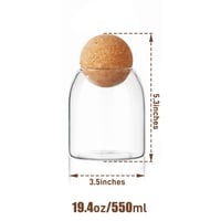 Sklenená dóza La Llareta s korkovým uzáverom – 550 ml 2