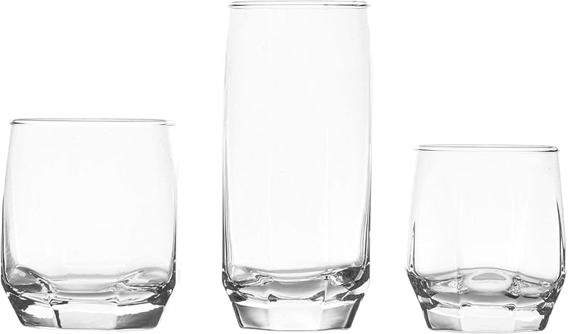 La-V 18 részes pohár készlet, 3 méretben - vízpohár szett 13oz, 11oz, 7oz